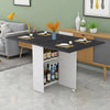 Drop Leaf Dining Table Large Folding Desk Space-Saving Kitchen Storage Breakfast