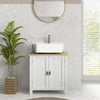 Bathroom Under Sink Cabinet with Adjustable Shelf, White