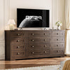 12 Drawer Wooden Chest of Drawers Large Dresser TV Stand Bedroom Storage Unit