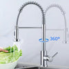 360° Monobloc Kitchen Sink Mixer Tap with Pull Out Hose Spray Single Lever UK