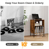 Record Player Stand Turntable Stand w/ 5 Storage Compartments-Coffee
