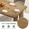 70.87 Inch Modern Rectangle Dining Table Solid Wood Kitchen Table for 6-8 People