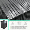 6 x 4 FT Garden Shed Storage Shed Waterproof with Foundation Kit and Vents, Grey