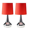2 x Touch Table Lamps 34cm Dimmer Bedside Lights Living Room Reading Small Lamp