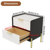 White Grey Chest of Drawers Storage Cabinet Bedside Table Rectangular Nightstand