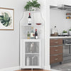 Corner Bar Cabinet with Wine Rack & Glass Holder,4 Tier Bar Unit with Mesh Door