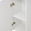 Wood Storage Corner Floor Standing Cabinet with Doors and Shelves Slim Bookshelf