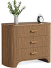 Large Wide Nightstand with 3 Drawers, Modern Oversized Bedside Table for Bedroom
