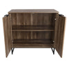 Rustic Oak Finish 2 Door Sideboard Multi Storage Cabinet Dinning Room, Hallway