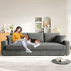 3/4 Seater Corduroy Sofa Jumbo Cord Modern Sofa Couch Seats with 2 Pillows Soft
