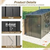 BIRCHTREE 4 x 8FT Bike Shed Metal Garden Shed Lockable Motorbike Bicycle Storage