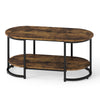 Marble Coffee Table Bedroom Oval Cocktail Table-Coffee