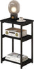 Sofa Side Table 3-Tier End Table Bedside Table with Metal Frame Nightstand