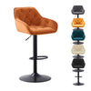 Set of 2/4 Bar Stools Velvet w/Armrest 8cm Thick Seat Swivel Bar Chair Breakfast