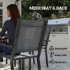 7 Piece Garden Dining Set, Outdoor Furniture w/ 6 Stackable Chairs