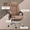 Vinsetto Massage Office Chair, Heated Reclining Desk Chair, Brown