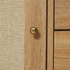 Buffet Storage Cabinet Rattan Door Cupboard Living Room Wooden Shelves Sideboard