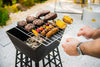 Outdoor Charcoal Fire Pit BBQ Grill Bowl Square Garden Patio Barbecue Log Heater