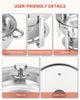 Wilprep 6qt Chafing Dish Buffet Set of 4 Stainless Steel Food Warmers Party 5.5L