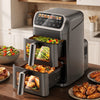Dual Air Fryer 8L, 13 Programs with Visual Window, 2600W, 2 Years Warranty, NEW
