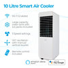 Smart Evaporative Air Cooler 10L WiFi App Alexa Remote 3 Speed Oscillating Fan