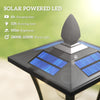160cm Garden Solar Lamp Post Light, Solar Light Post with Planter, Black