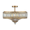 Luxury Crystal Ceiling Light 6-Light Semi Flush Mount Ceiling Light Fixture Lamp