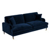 Navy Blue Velvet 4 Seater Sofa - Payton SOF199
