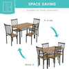 5PCS Dining Table Set Kitchen Table and Chair for 4 w/ Storage Rack Dining Room