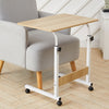 Height Adjustable Laptop Desk Mobile Bedside Table Overbed Computer Stand Office
