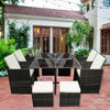 RATTAN GARDEN FURNITURE CUBE SET CHAIRS TABLE OUTDOOR PATIO RATTAN 8 SEATER