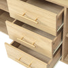 Sideboard Cabinet Wooden Rattan 2 Doors 3 Drawers Cupboard Storage Furniture