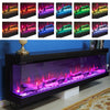 Electric 3 Sided Media Fire 40-100in Wall Insert LED Flames Fireplace Panoramic