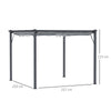 3x3(m) Pergola Gazebo Awning Canopy Garden Sun Shade Shelter Aluminium