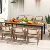 COSTWAY 8-Person Outdoor Dining Table 200 x 90cm Acacia Wood Patio Table