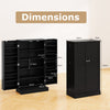 41” Tall Pantry Cabinet Kitchen Storage Cabinet with Doors-Black