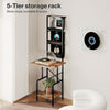 Record Stand Player Display Storage Shelf Cabinet 2 Shelves 3 Racks