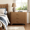 Large Wide Nightstand with 3 Drawers, Modern Oversized Bedside Table for Bedroom