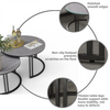 Coffee Tables for Living Room Set of 2 Modern Nesting Coffee Tables Black Finish