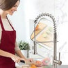 360° Monobloc Kitchen Sink Mixer Tap with Pull Out Hose Spray Single Lever UK