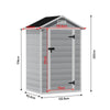 Plastic Outdoor Garden Shed Utility Tools Storage House W/ Window Ventilation UK