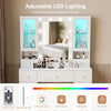 Dressing Table with 7 Drawers 4 Door & Charging Socket Makeup Desk Vanity Table