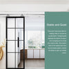 6.1FT Sliding Rail Barn Door Hardware Steel Roller Closet Track System Home Kit