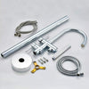 Bathroom Chrome Freestanding Bath Tub Filler Mixer Tap Hand Shower Floor Mounted
