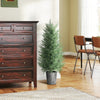 Artificial Cypress Trees with PE Leaves for Indoor Outdoor Set of 2