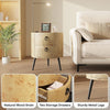 Round Side Table with Drawers Night Stand Storage Accent End Table Bedside Table