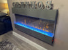 2025 Panoramic 3 Sided Electric LED Media Wall Fire - Grey Mantel Style 42 50 60