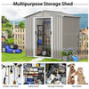 6 X 4 Feet Outdoor Metal Storage Shed with Ventilation Sliding Doors