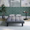 3 Seater Folding Sofa Bed Upholstered Couch Futon Settee Love Seat Plastic Legs