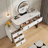 Dressing Table with 5 Drawers Mirror LED Lights Makeup Desk Vanity Table Bedroom